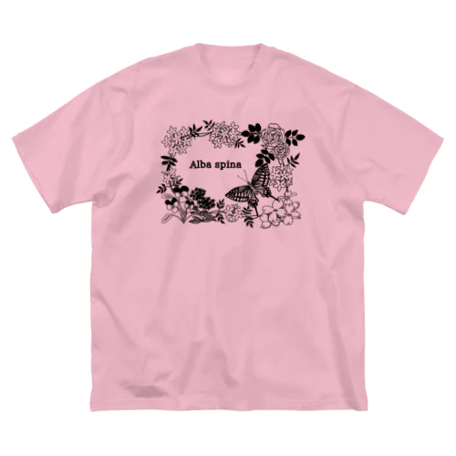 ボタニカル-バタフライ ビッグシルエットTシャツ