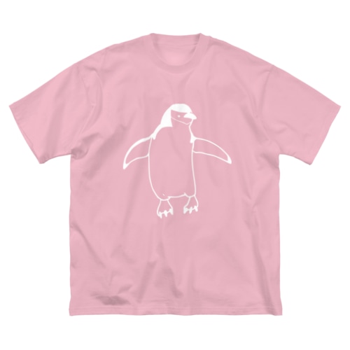 シンプルヒゲペンギン（白線） Big T-Shirt