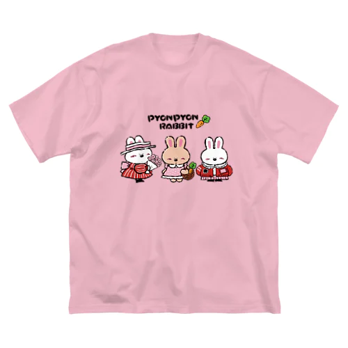 ぴょんぴょんらびっと ビッグシルエットTシャツ