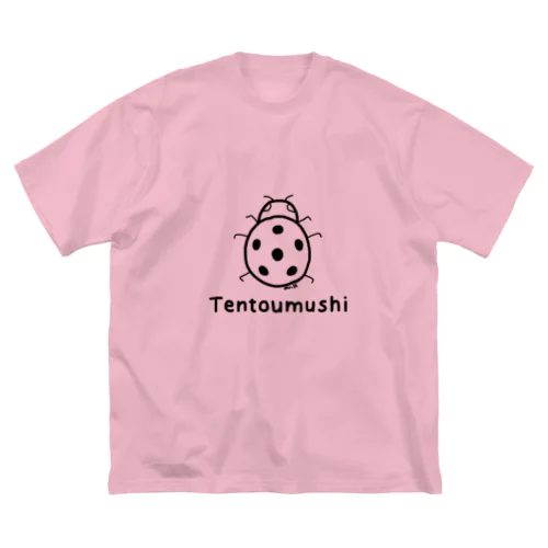 Tentoumushi (てんとう虫) 黒デザイン ビッグシルエットTシャツ