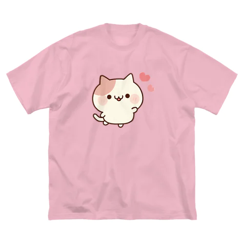 ラブリーなにゃんこ　投げキッスver. ビッグシルエットTシャツ