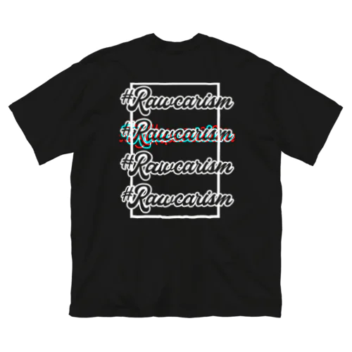 RAWCARism 2022 グリッチ BLACK ビッグシルエットTシャツ