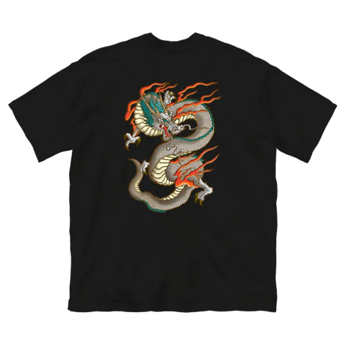 【バックプリント】白龍 ビッグシルエットTシャツ