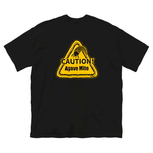 【CAUTION！Agave Mite】背面・カラー柄 ビッグシルエットTシャツ