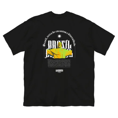 ストリートウェア BRASIL プリント T シャツ。 ビッグシルエットTシャツ