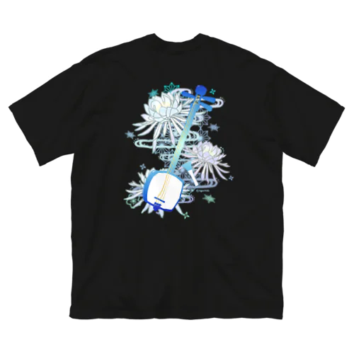 三味線 -雪月花-【月下美人】 ビッグシルエットTシャツ