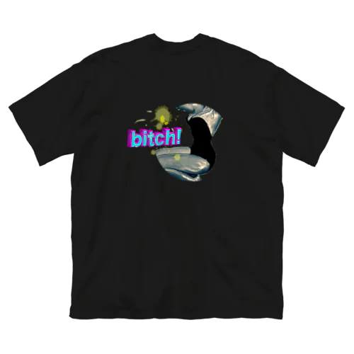 bitch グラフィック　ロゴ　bitch ストリート ビッグシルエットTシャツ