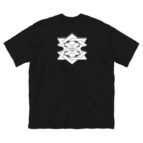 桔梗紋3D 白 Big T-Shirt