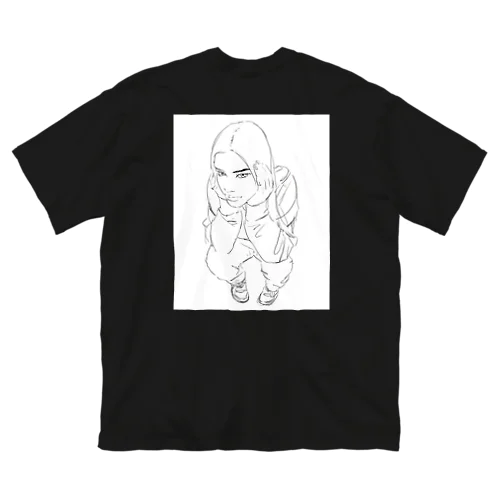 digital_5 black only ビッグシルエットTシャツ