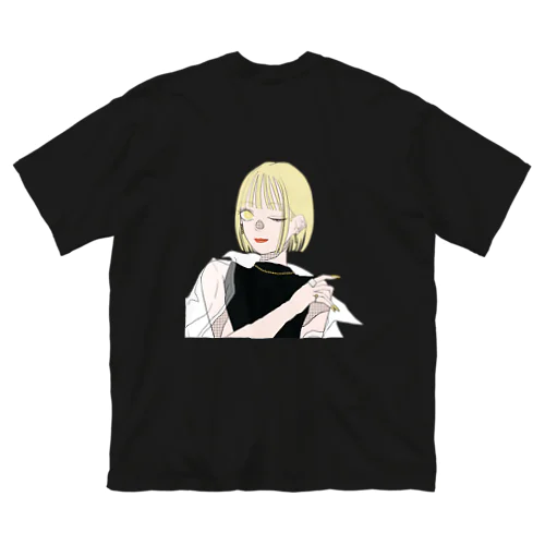 サマー・イエローガール(カラフル) ビッグシルエットTシャツ