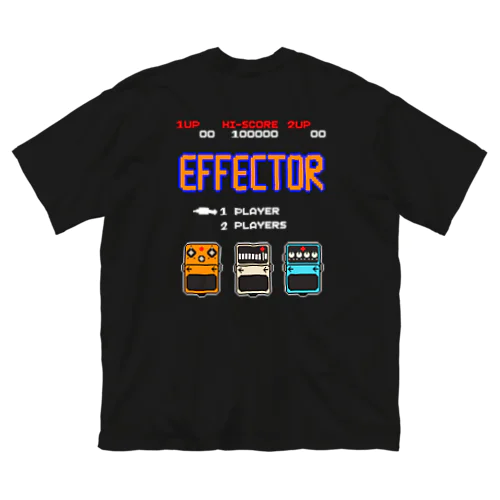 【バックプリント】レトロゲーム風なエフェクター ビッグシルエットTシャツ