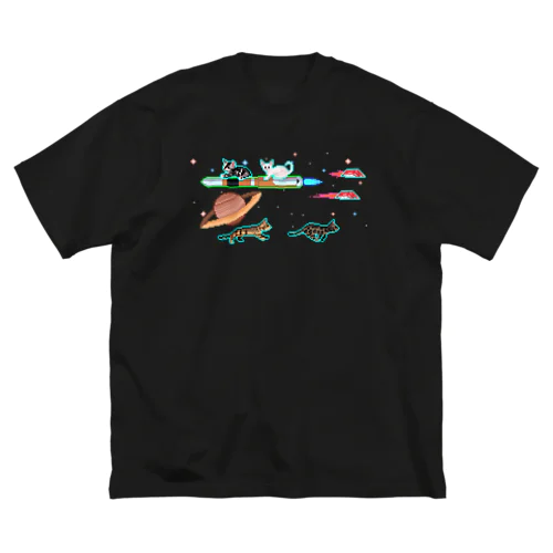 Bengal Rocketドット絵Tシャツ ビッグシルエットTシャツ