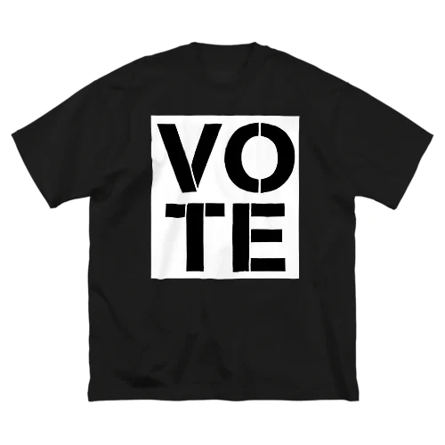 VOTE FOR YOUR RIGHT　文字黒 ビッグシルエットTシャツ