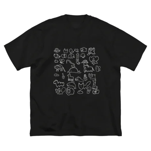 見ないで描いたどうぶつ ビッグシルエットTシャツ