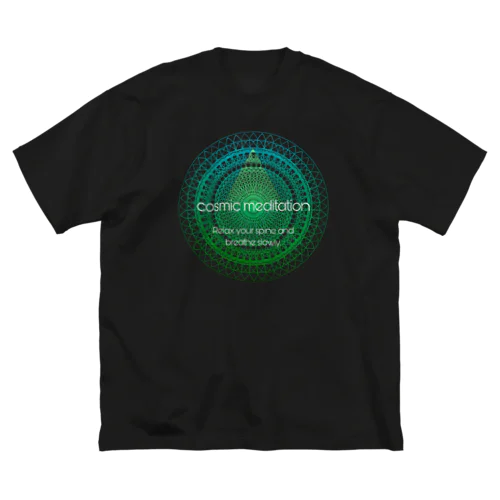 COSMIC meditation  emerald Green ビッグシルエットTシャツ