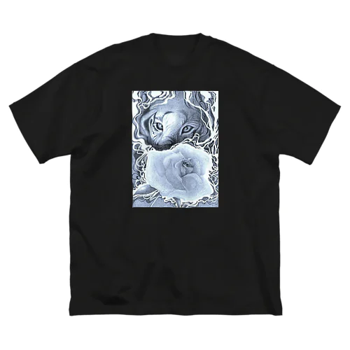 虎と薔薇 ビッグシルエットTシャツ