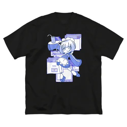 黒にも合うジャージメイドちゃん ビッグシルエットTシャツ