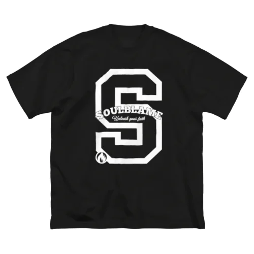 BIG S LOGO TEE IN BLACK ビッグシルエットTシャツ