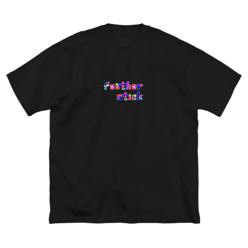 フェザースティック　文字ロゴ　 ビッグシルエットTシャツ