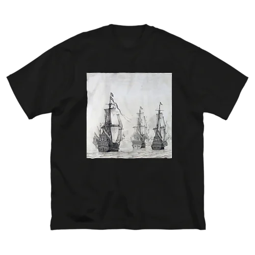 ダンケルクの戦い ウィレム・ファン・デ・ヴェルデ（I） 1659年 ビッグシルエットTシャツ