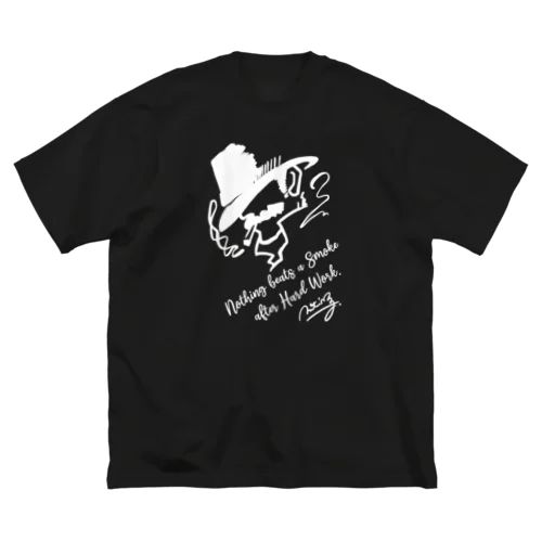 至福の一服（白） ビッグシルエットTシャツ