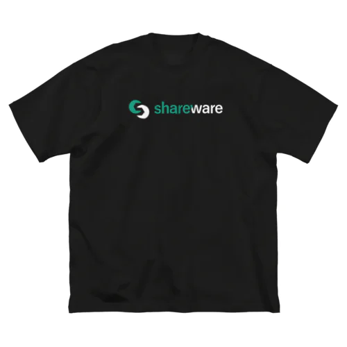 ビッグシルエットT ブラック sharewareロゴ ビッグシルエットTシャツ