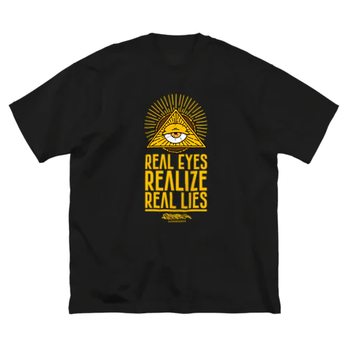 REAL EYES REALIZE REAL LIES (YELLOW ver.) ビッグシルエットTシャツ