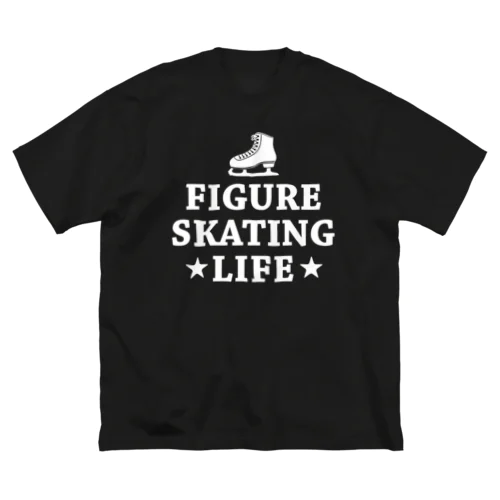 フィギュアスケート・白・figure skating・グッズ・デザイン・フィギアスケート・#Tシャツ・ステップ・スピン・ジャンプ・スケート靴イラスト・技・男子・女子・かっこいい・かわいい・アイスダンス Big T-Shirt