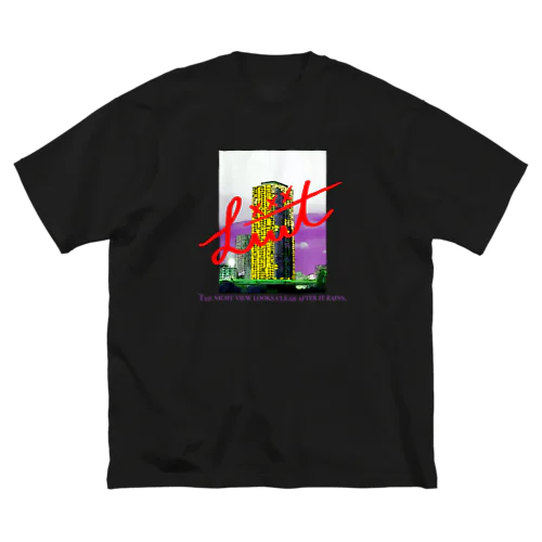 Night view after the rain ビッグシルエットTシャツ