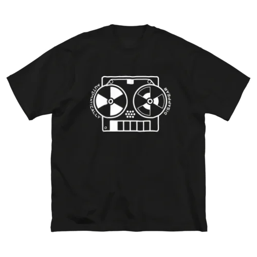 オープンリールテープレコーダー（白） ビッグシルエットTシャツ