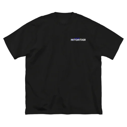 ハイエース一人旅Tシャツ２-ブラック 루즈핏 티셔츠