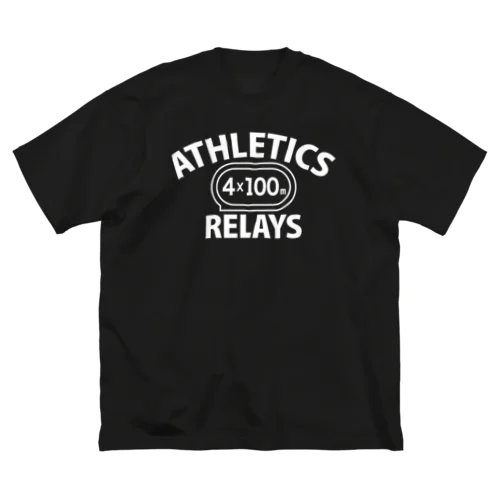 4×100mリレー・リレー競走・白・陸上競技・400メートルリレー走・デザイン・Tシャツ・陸上部・男子・女子・ジュニア・入賞・有力・確実・候補・有望・応援・精神力・集中力・日本人・陸上魂 Big T-Shirt