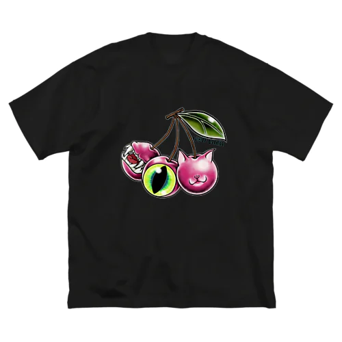 化け猫さくらんぼ🍒 ビッグシルエットTシャツ