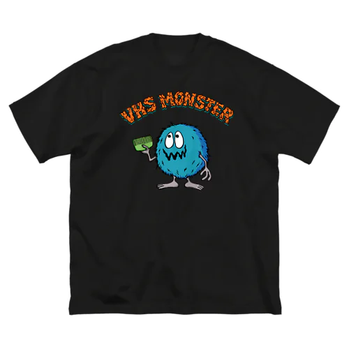 VHS MONSTER クラックロゴ（オレンジ版） ビッグシルエットTシャツ