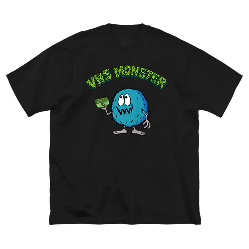 VHS MONSTER クラックロゴ（ライトグリーン版） ビッグシルエットTシャツ