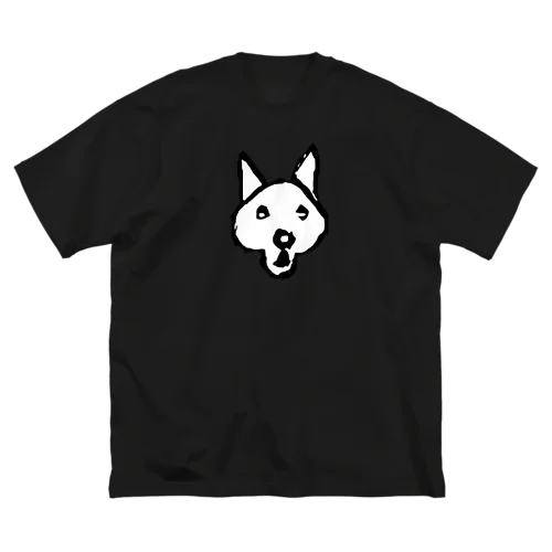 びっくりした犬（白塗り） Big T-Shirt