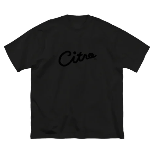 CITRO Tシャツ ビッグシルエット  ロゴ / ブラック ビッグシルエットTシャツ