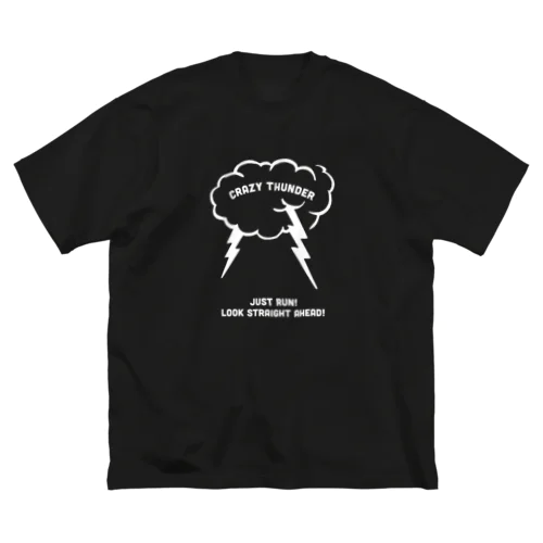 crazy Thunder 黒Tシャツ ビッグシルエットTシャツ