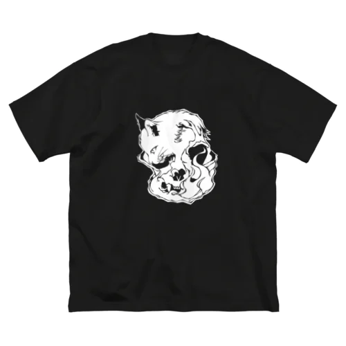 Cats And Skulls White ビッグシルエットTシャツ