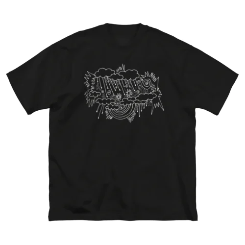 虹 白線 ビッグシルエットTシャツ