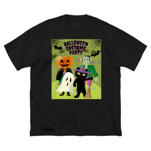 ハロウィンの仮装パーティー ビッグシルエットTシャツ