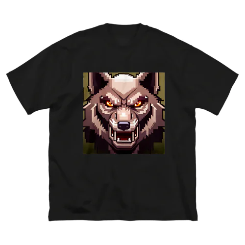 【ドット絵】熊ではない、狼だ。 ビッグシルエットTシャツ