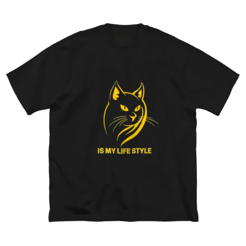 幻想的な猫のデザイン ビッグシルエットTシャツ