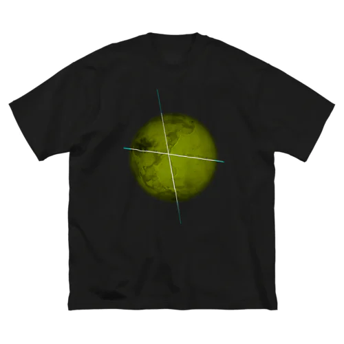 Earth's Navel Ley Line (Black) ビッグシルエットTシャツ