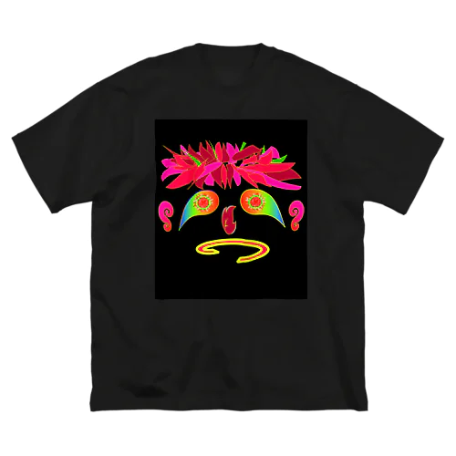 Leaf Face Art2 ビッグシルエットTシャツ