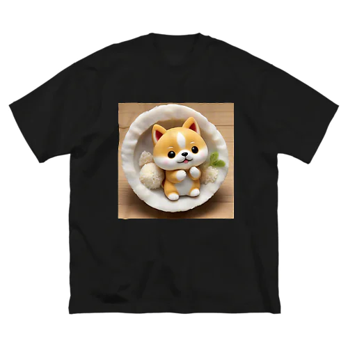 おむすび三角顔のしばちゃんワンプレート ビッグシルエットTシャツ