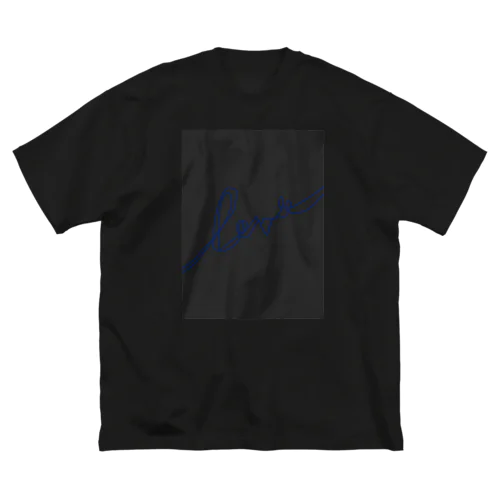 Blue LogoArt × Charcoal ビッグシルエットTシャツ