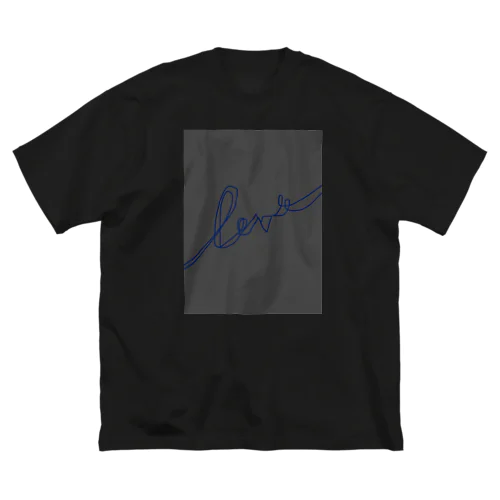 Charcoalgray ✖️ Blue Logoart ビッグシルエットTシャツ