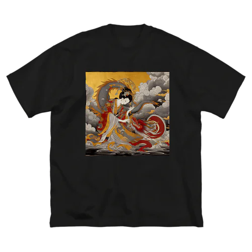 赤龍を従えた女神 ビッグシルエットTシャツ