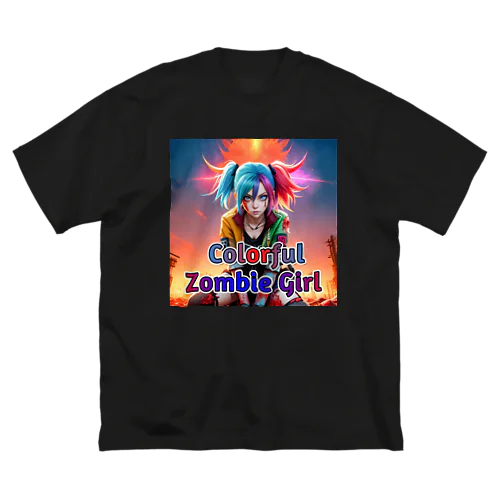 Colorful Zombie Girl Big T-Shirt